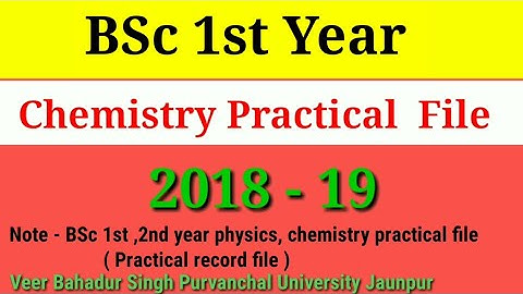 BSc 1st year chemistry practical file 2018