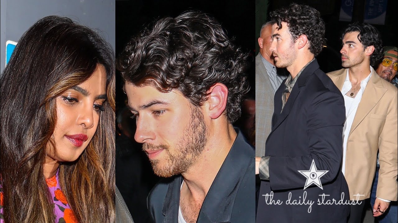 Priyanka Chopra Nick Jonas Joe Jonas & Kevin Jonas Get Bombarded By Paparazzi While Getting Dinner