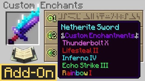 CUSTOM ENCHANTS ADDON: 80+ New Enchantments Added to Minecraft!