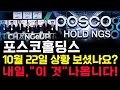 포스코홀딩스 주가 전망. 오늘, 심상치 않았죠? 내일 주가 감히 맞춰보겠습니다. 반드시 체크해보세요. 10월 22일 방송.