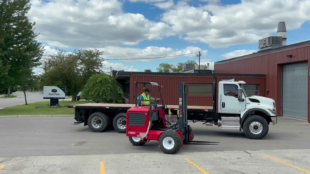 Moffett M8 55.3-10 NX Forklift and International Truck Work-Ready Package