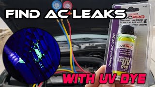 How to Find AC Refrigerant Leaks in Your Car (UV Dye)  HVAC