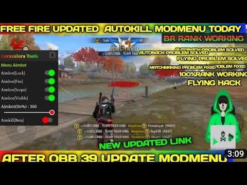 Free Fire Max Mod Menu Hack OB34 Update Today,100% Rank+Fly+Vbadge