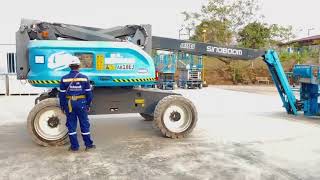 แนะนำวิธีการใช้งานรถกระเช้าไฟฟ้า BOOM LIFT AB18EJ // บริษัท ยุธาภัคร์ จำกัด YUTAPAK