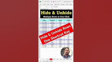 Hide and Unhide Multiple Rows in One Shortcut Key | Hide and Unhide Multiple Rows in Excel | #shorts