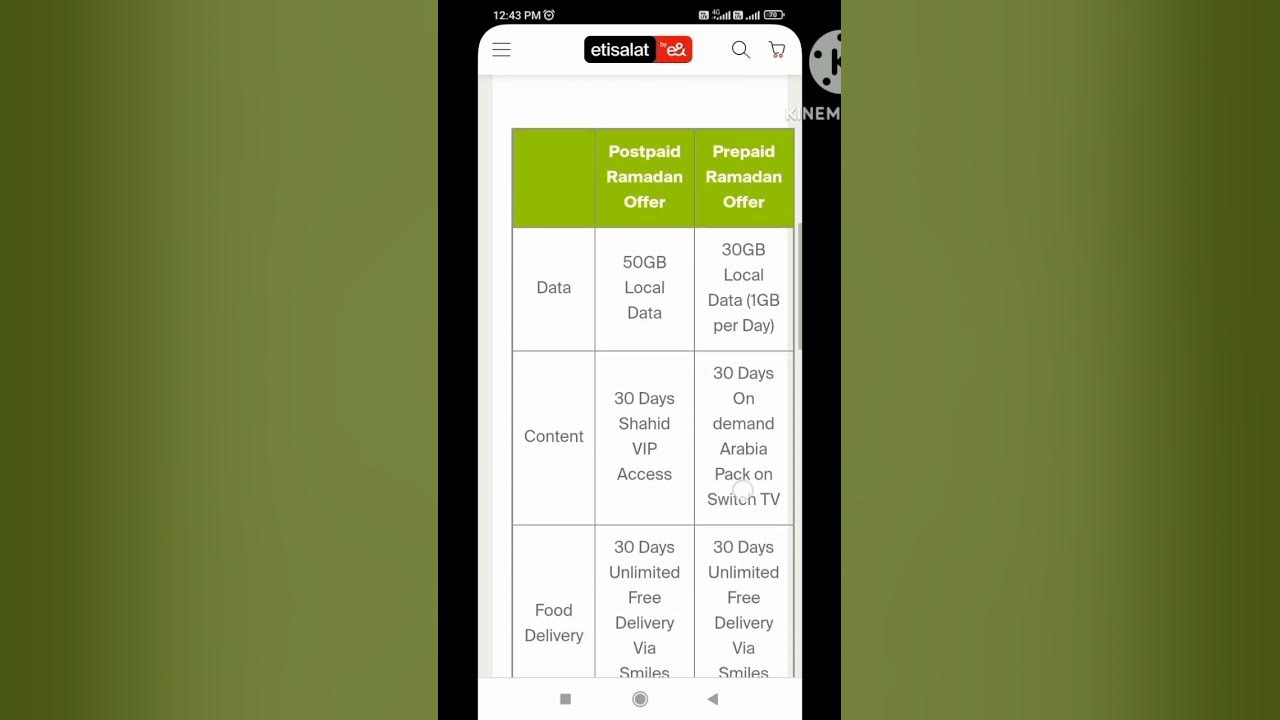 ramadan offer for etisalat