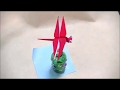 折り紙　赤とんぼの作り方　【How to make origami red dragonfly】