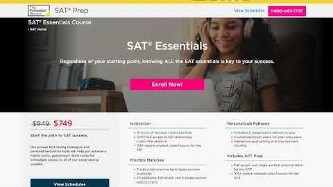 Princeton Review SAT Prep Courses: Brief Overview