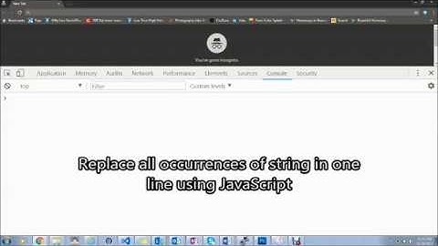 Replace all occurrences of string in one  line using JavaScript