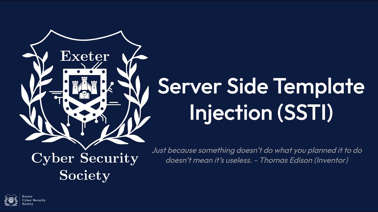 Server Side template Injection (SSTI) - YouTube