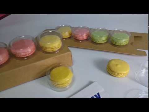 clear single macaron box packaging clamshell memorypack