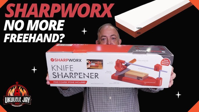 SharpWorx Master kitchen knife sharpener allows you to sharpen