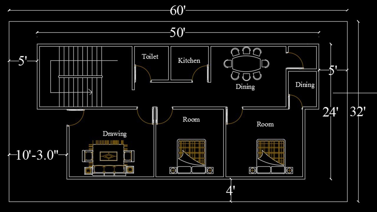 AutoCAD Tutorial / AutoCAD floor plans tutorials - YouTube