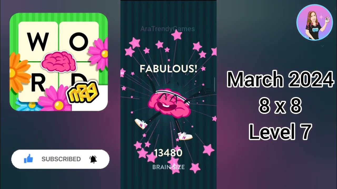 Wordbrain March 2024 8X8 Puzzles All Levels Answers YouTube