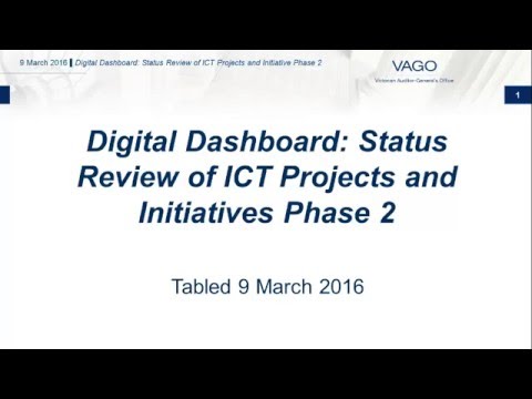Digital Dashboard: Status Review of ICT Projects and Initiatives – Phase 2