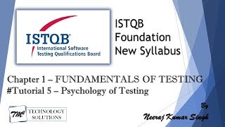ISTQB Foundation Level | 1.5 Psychology of Testing | Tester Mindset vs Developer Mindset | CTFL screenshot 2