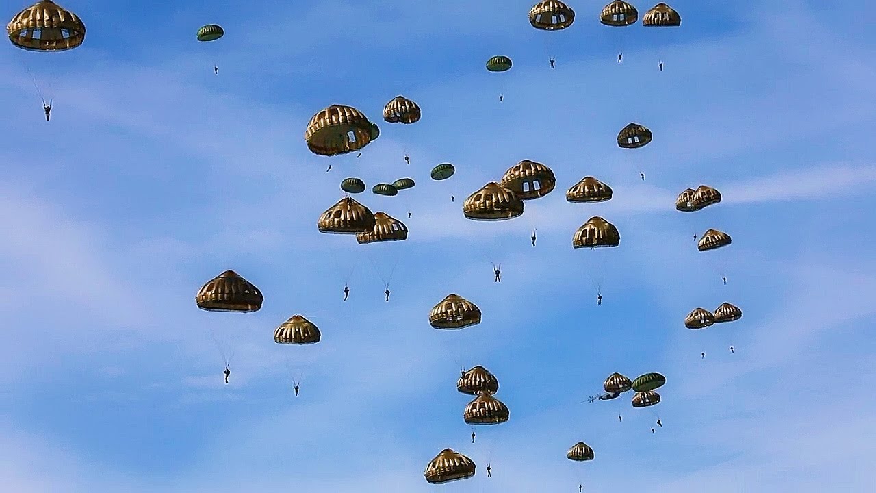 Gopro Footage Thousands of Paratroopers Jumps from The C130 Hercules