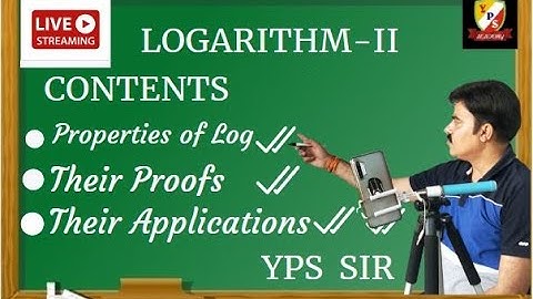 IIT-JEE  Topic- Properties of Logarithm  Part 2