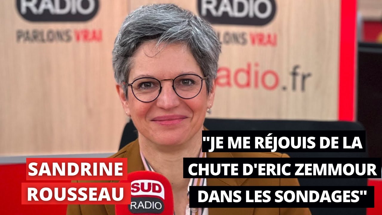 Sandrine Rousseau : "Je me réjouis de la chute de Zemmour dans les sondages"