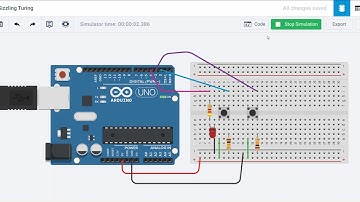 TINKERCAD LED BLINK THROUGH BUTTONS AND ARDUINO | COURSERA ASSIGNMENT