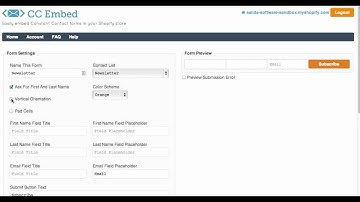 CC Embed - Embed Constant Contact Forms in Shopify