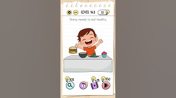 brain test level 143 Timmy needs to eat healthy