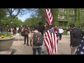 Protestors confront each other at university of chicago encampment