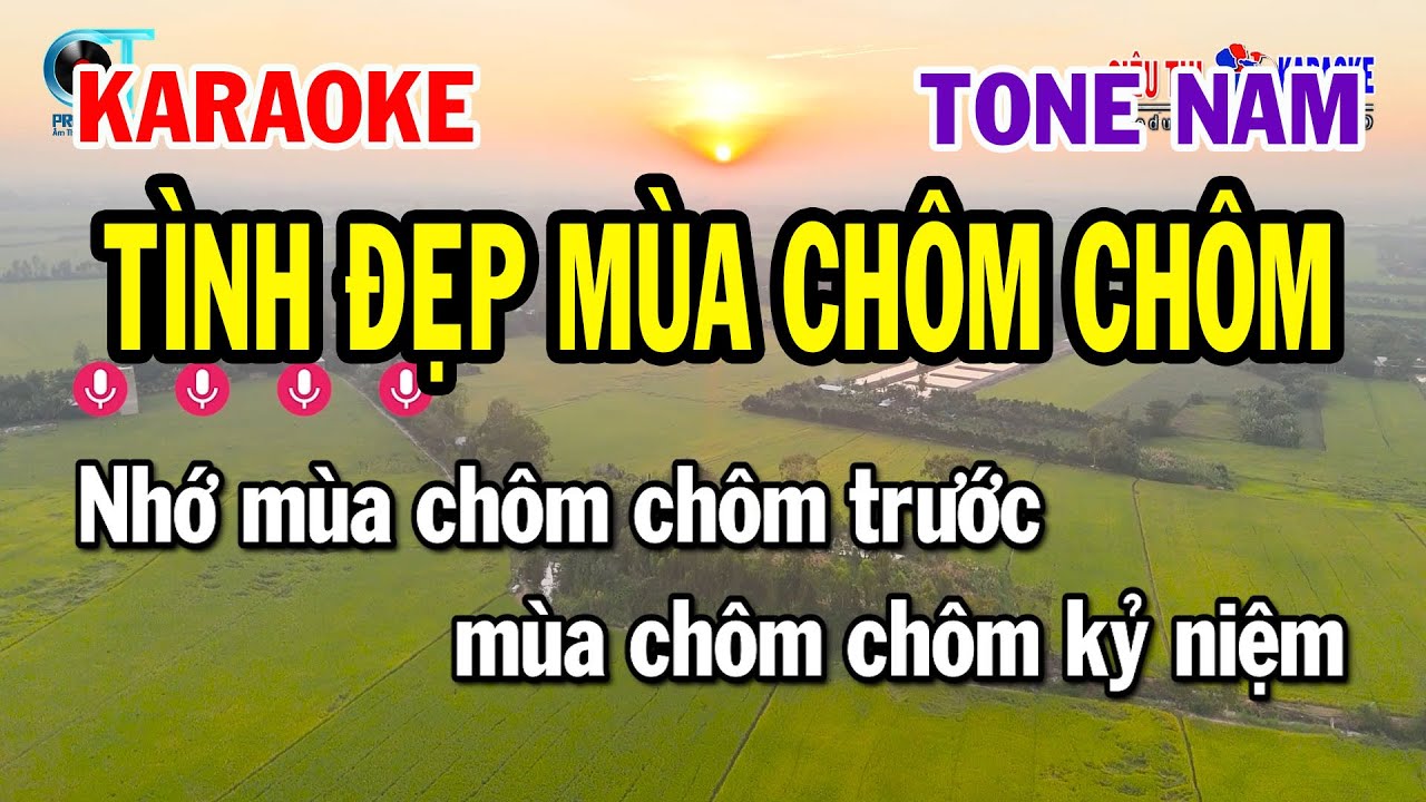 Karaoke Tình Đẹp Mùa Chôm Chôm Tone Nam Bm || Nhạc Sống Beat Mới | Siêu Thị Karaoke
