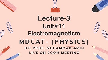 MDCAT Phy  Unit-11 Lecture-3  Live on Zoom By Prof.Muhammad Amin