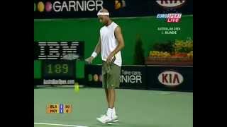 James Blake vs Carlos Moyá  Australian Open 2007 ( Parte 1 )