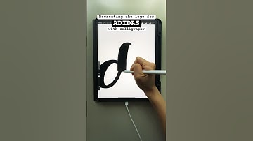 Calligraphy + Adidas 👟 #handlettering #shorts #youtubeshorts #procreate
