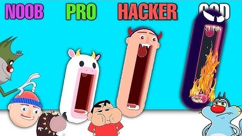 Noob vs Pro vs Hacker vs God In Hopping Heads🥶| Funny Gameplay With Oggy Jack Sinchan Voice