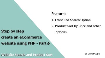 Step by step create an eCommerce website using PHP - Part 6 ( Search and Product Sort )