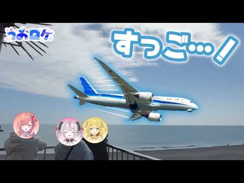 【#うおロケ】※実写※飛行機を間近で見るはずがまさかの…！？【#うおむすめ】