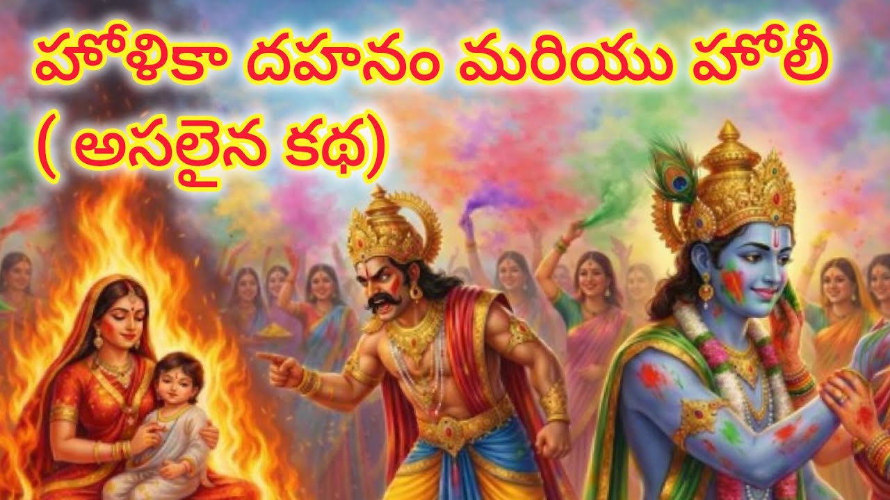 హోళికా దహనం మరియు హోలీ( అసలైన కథ) 