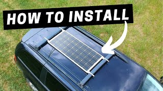 How to install a SOLAR PANEL on a minivan campervan roof