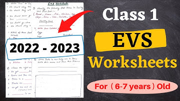 Class 1 EVS Worksheet for 6-7 years old kids| EVS Daily Practice Worksheets  for Class1| EVS Grade 1
