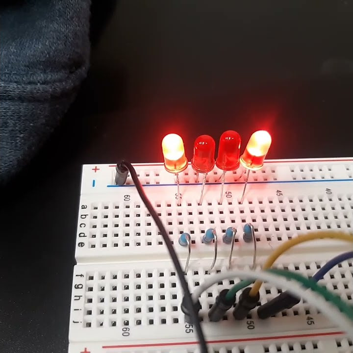 Ardruino 4 bit Counter / 0-15 BINARY - YouTube