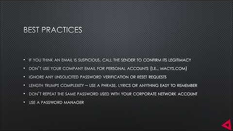 Cybersecurity - Best Practices & Phishing Attack Awarness Training