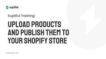 How to Upload products and publish them to your Shopify store
