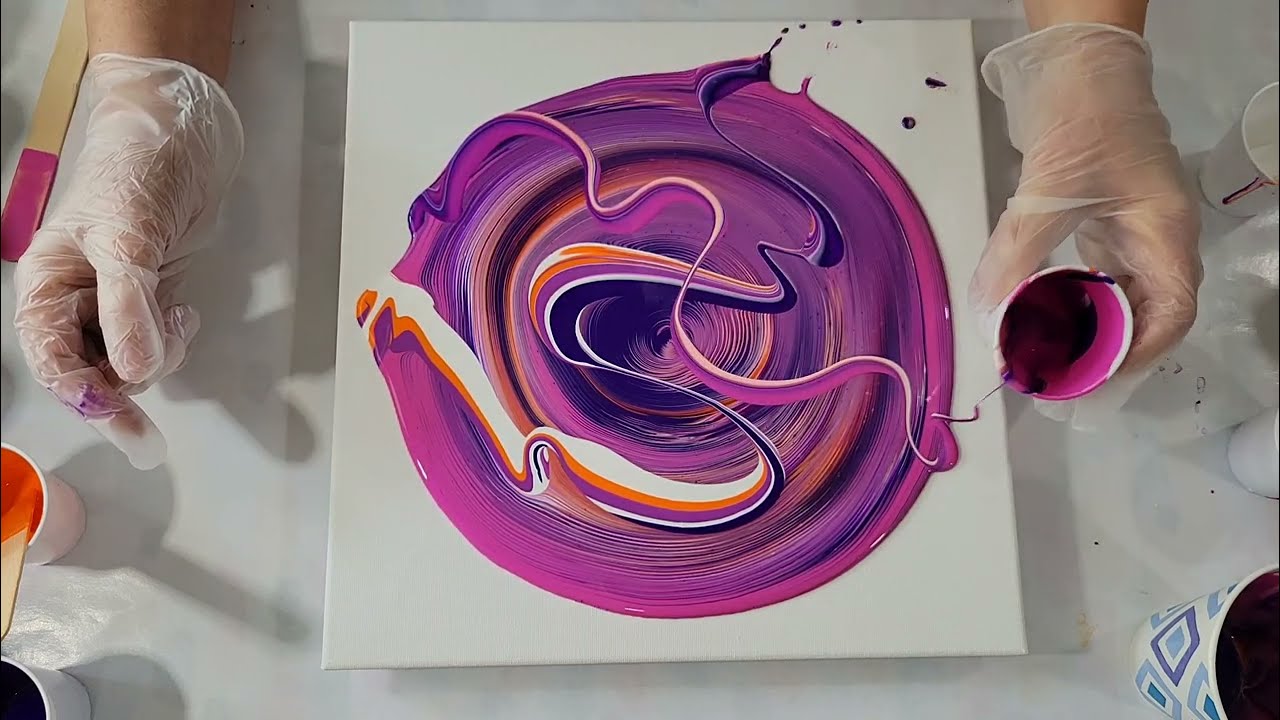 Pouring Rings (429) ACRYLIC POURING - Ring and Ribbon Technique Using Liquitex Basics ...