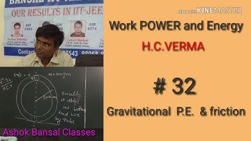 Solution of Question # 32/ Work POWER and Energy/ H.C.VERMA