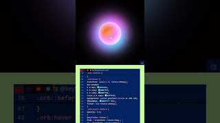 🔵Interactive Glowing Orb Animation  | Smooth Hover Effect | HTML & CSS Neon UI Design💻 #css #html