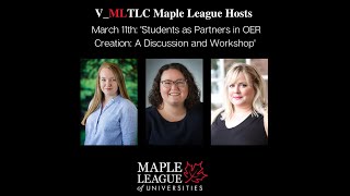 Maple League Hosts: Students as Partners in Open Educational Resource Creation