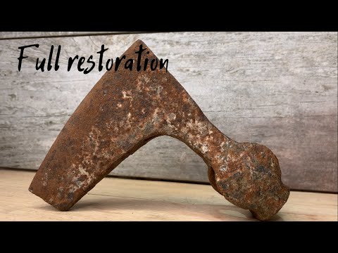 Restoration Viking Axe. I was VERY SURPRISED when I cleaned it from the rust!