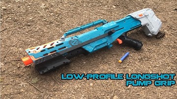 Sleek NERF Longshot Pump-grip || WORKER Low-profile Grip Install & Review | Walcom S7