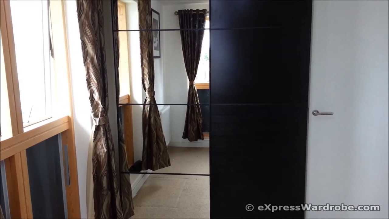 Ikea Pax Ilseng Black Brown Sliding Door Wardrobe Design Youtube