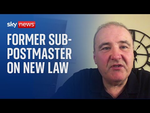 Former subpostmaster who was made bankrupt reacts to sunak's new law