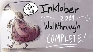 Inktober 2019 sketchbook walkthrough | Successful completion!