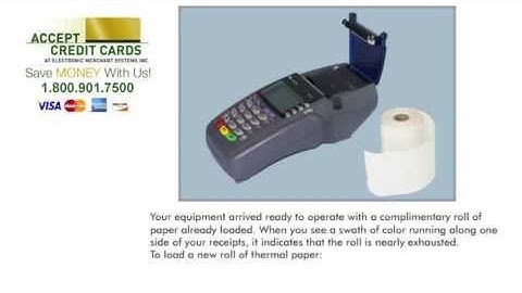 How to replace paper in the Verifone Vx510 credit card terminal